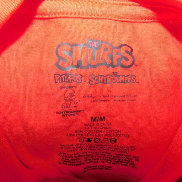 The Smurfs Tis the Season Christmas Red Holiday Short Sleeve T Shirt Mens M - Picture 7 of 10